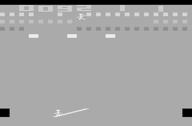 Circus Atari Atari 2600 Screenshot: This game variation presents some more obstacles...