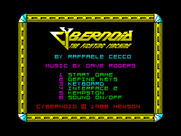 Cybernoid: The Fighting Machine for ZX Spectrum - Main menu.