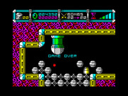 Cybernoid: The Fighting Machine for ZX Spectrum - Game over.