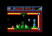 Cybernoid: The Fighting Machine for Amstrad CPC - A narrow missile-filled path to navigate....
