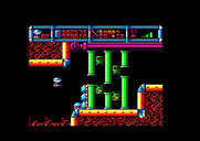 Cybernoid: The Fighting Machine for Amstrad CPC - The crawling creature here creates a time pressure for navigating through.