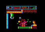 Cybernoid: The Fighting Machine for Amstrad CPC - Destroying obstacles before they destroy me.