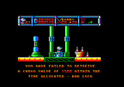 Cybernoid: The Fighting Machine for Amstrad CPC - I failed to collect enough cargo...
