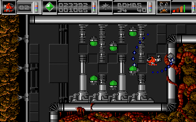 Cybernoid: The Fighting Machine Amiga Screenshot: These passages with moving obstacles get tougher!
