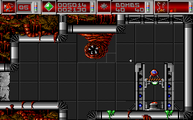Cybernoid: The Fighting Machine Amiga Screenshot: An elevator of some kind...