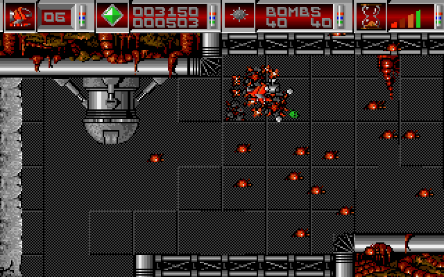 Cybernoid: The Fighting Machine Amiga Screenshot: I've been hit!