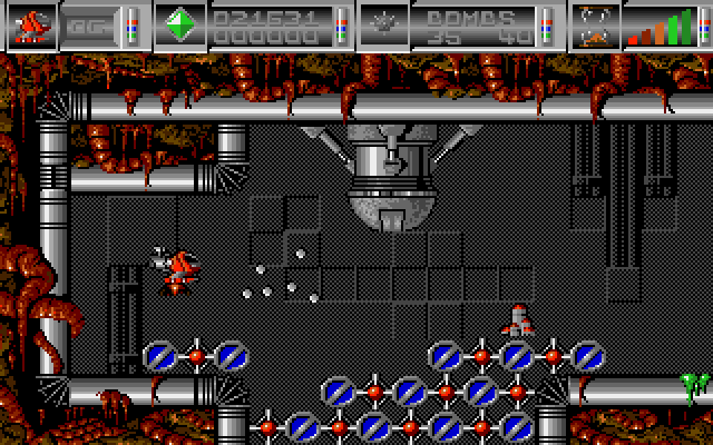 Cybernoid: The Fighting Machine Amiga Screenshot: Another obstacle that needs to be cleared...