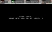 Cybernoid: The Fighting Machine for Amiga - Game over.