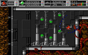 Cybernoid: The Fighting Machine for Amiga - These passages with moving obstacles get tougher!