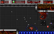 Cybernoid: The Fighting Machine for Amiga - This screen is tricky with lots of enemy fire to avoid!