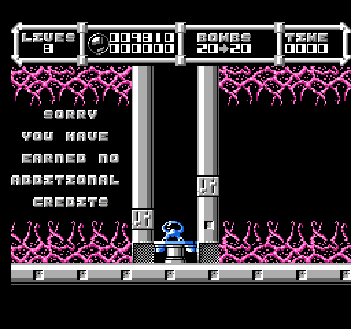 Cybernoid: The Fighting Machine NES / Famicom Screenshot: No bonus this time!