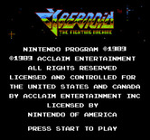 Cybernoid: The Fighting Machine for NES / Famicom - Title screen.