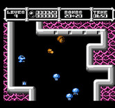 Cybernoid: The Fighting Machine for NES / Famicom - Enemies continuously appear from the bottom of the screen here.