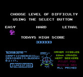 Cybernoid: The Fighting Machine for NES / Famicom - Main menu.