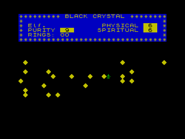 Black Crystal ZX Spectrum Screenshot: An area protected by trap doors...