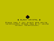 Black Crystal for ZX Spectrum - Title screen.