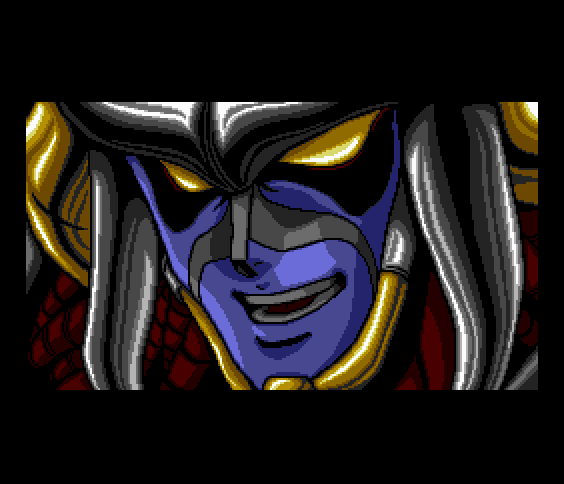 Valis III TurboGrafx CD Screenshot: Cut scene; dark forces will be awaiting me!