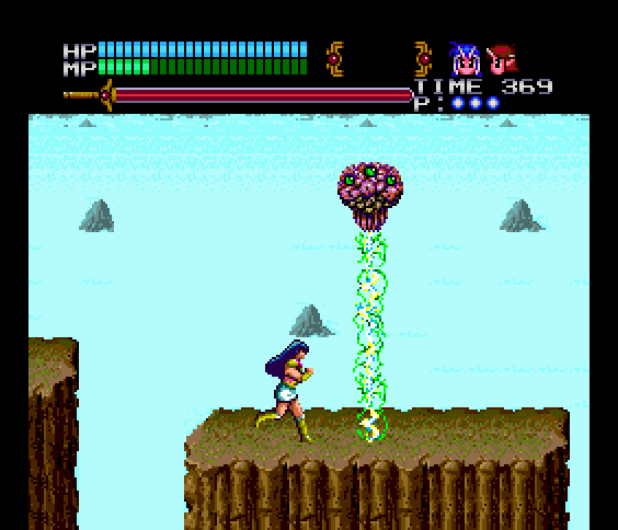 Valis III TurboGrafx CD Screenshot: Attack from above!