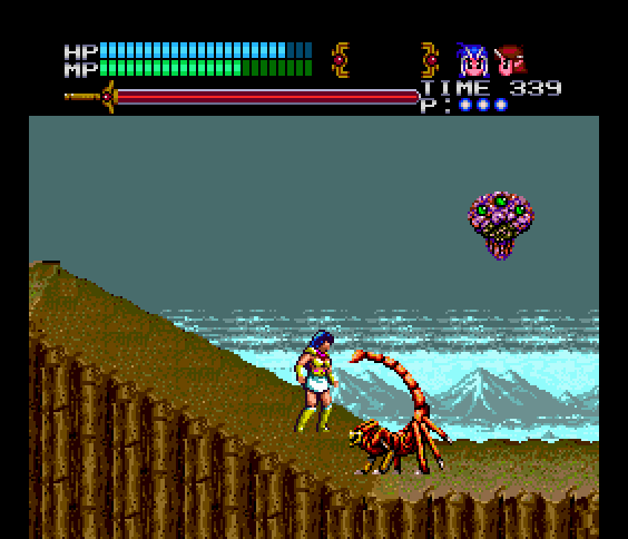 Valis III TurboGrafx CD Screenshot: Watch out, don't get stung!