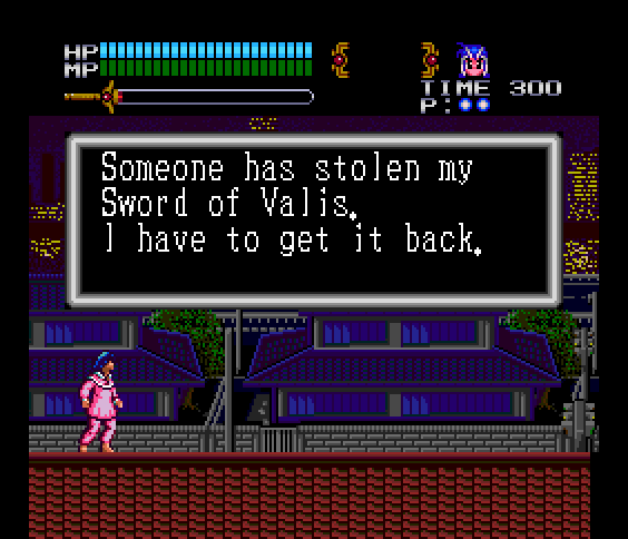 Valis III TurboGrafx CD Screenshot: The game begins.