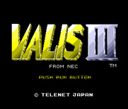 Valis III for TurboGrafx CD - Title screen (U.S. version).