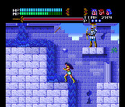 Valis III for TurboGrafx CD - Running against the current so I don't fall off of the edge!