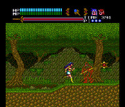 Valis III for TurboGrafx CD - Running into a haunted forest.