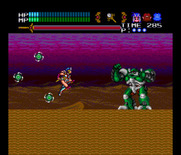 Valis III for TurboGrafx CD - Stand in one place for too long and you'll sink in the sand!