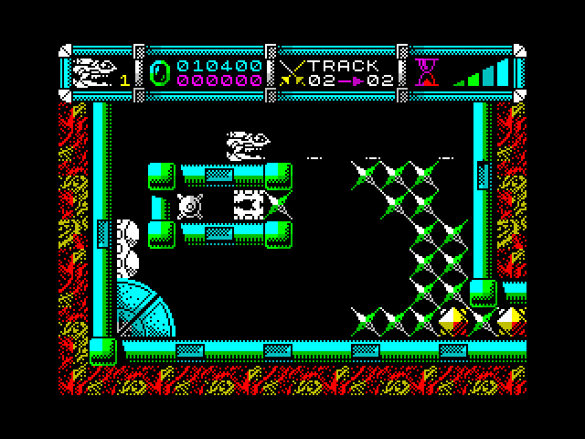 Cybernoid II: The Revenge ZX Spectrum Screenshot: The second level begins.