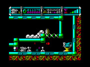 Cybernoid II: The Revenge for ZX Spectrum - Hiding from some shots being fired...