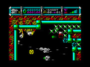 Cybernoid II: The Revenge for ZX Spectrum - Blast your way through this narrow passageway.