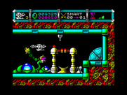 Cybernoid II: The Revenge for ZX Spectrum - The elevator to the next level is guarded!