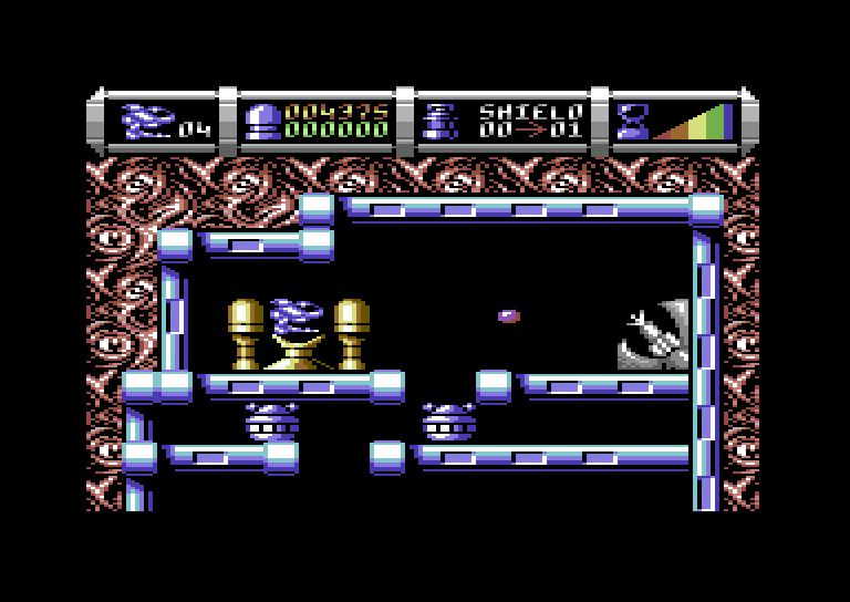Cybernoid II: The Revenge Commodore 64 Screenshot: The second level begins...