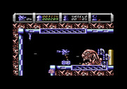 Cybernoid II: The Revenge for Commodore 64 - That giant alien is dangerous!
