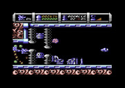Cybernoid II: The Revenge for Commodore 64 - Emerging into the next room.