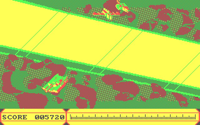 Cyber Cop IBM PC/Compatibles Screenshot: You can wander off the path, but only in tank form.