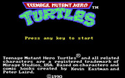 Teenage Mutant Ninja Turtles for IBM PC/Compatibles - Title screen (European version).