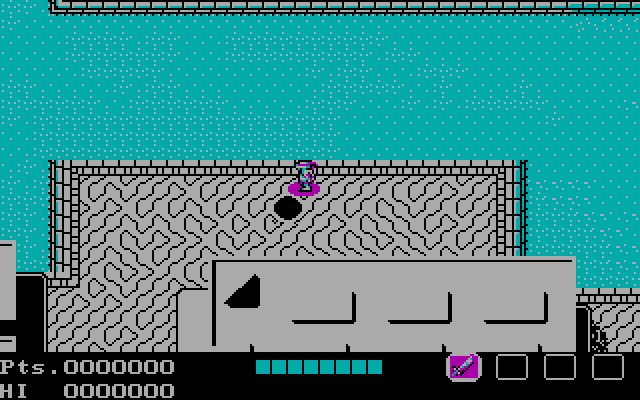 Teenage Mutant Ninja Turtles IBM PC/Compatibles Screenshot: Game start.