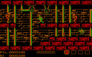 Teenage Mutant Ninja Turtles for IBM PC/Compatibles - Numerous enemies attack here!