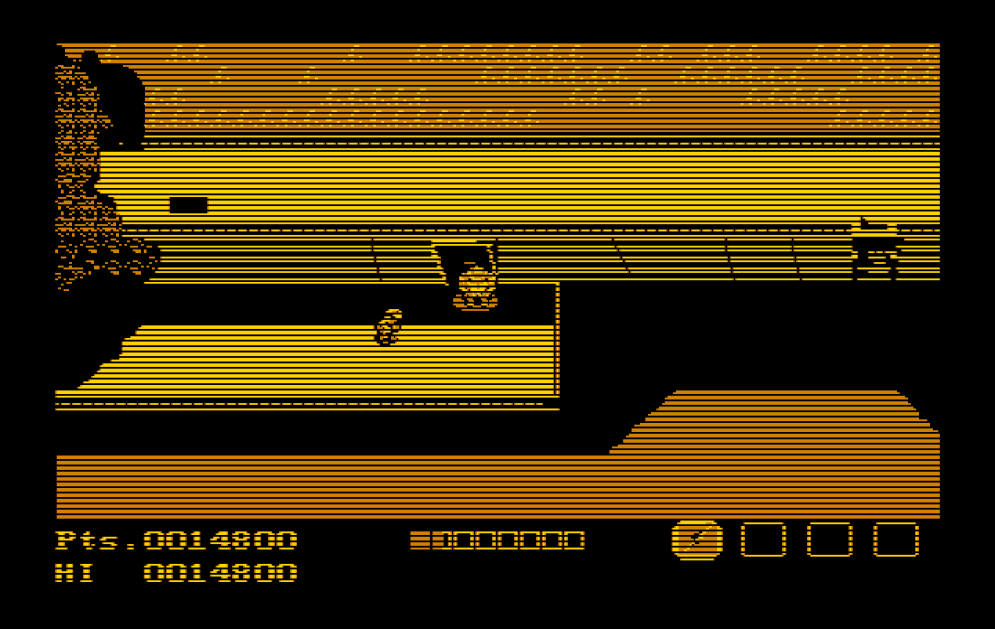 Teenage Mutant Ninja Turtles IBM PC/Compatibles Screenshot: Starting the second level.