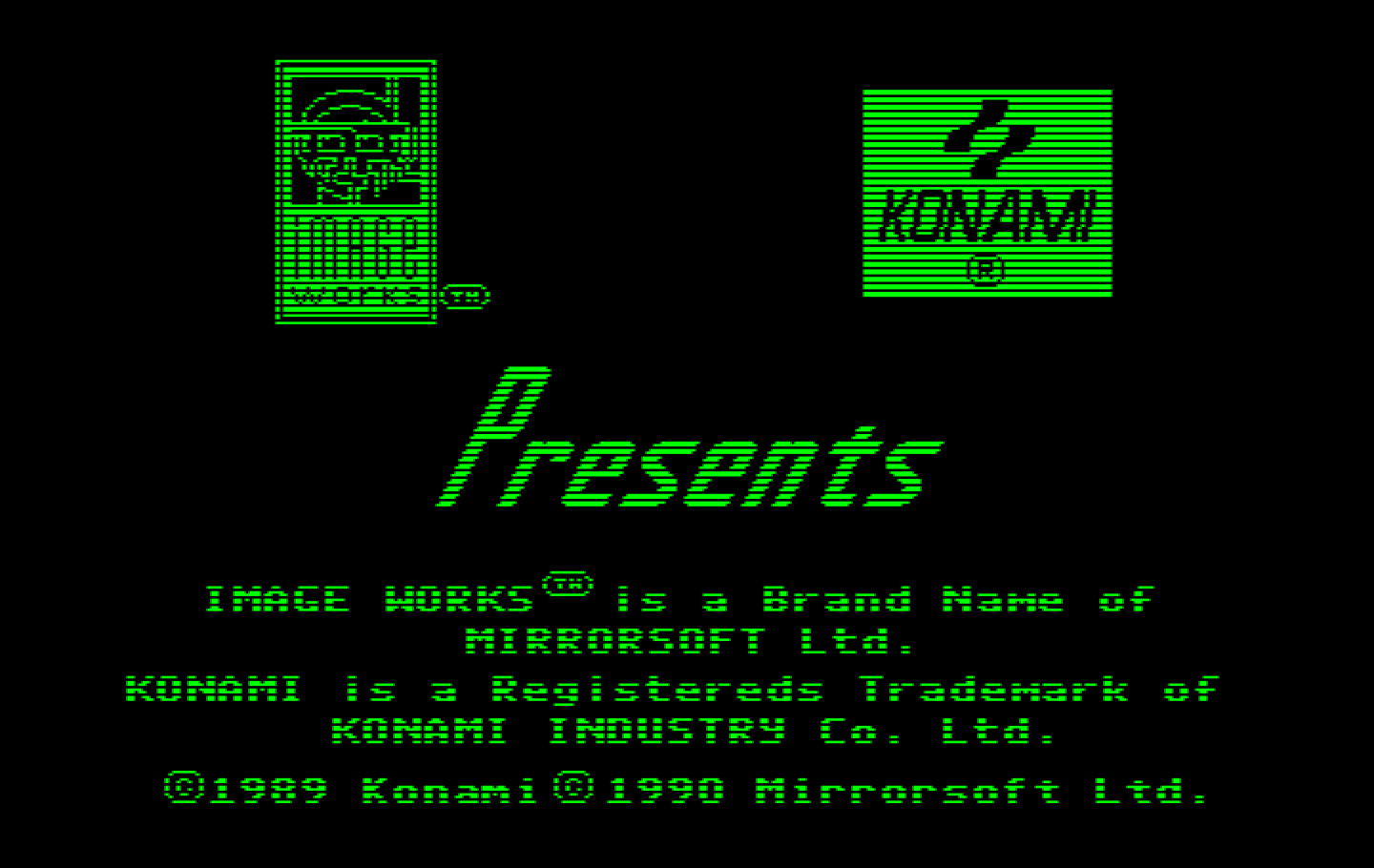 Teenage Mutant Ninja Turtles IBM PC/Compatibles Screenshot: Image Works presents...(European version).