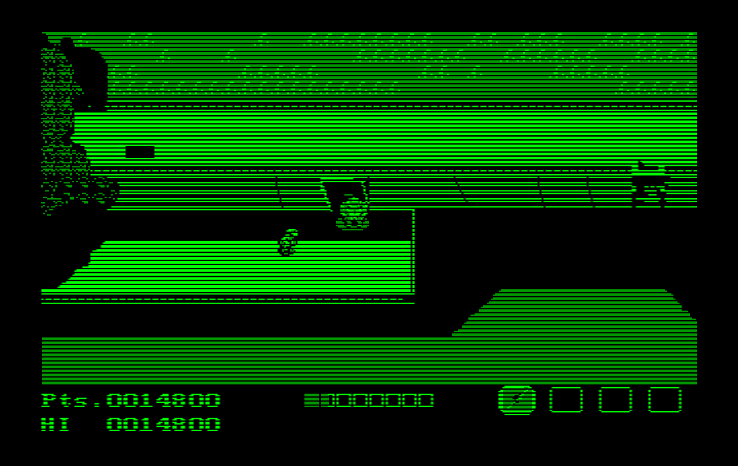 Teenage Mutant Ninja Turtles IBM PC/Compatibles Screenshot: Starting the second level.