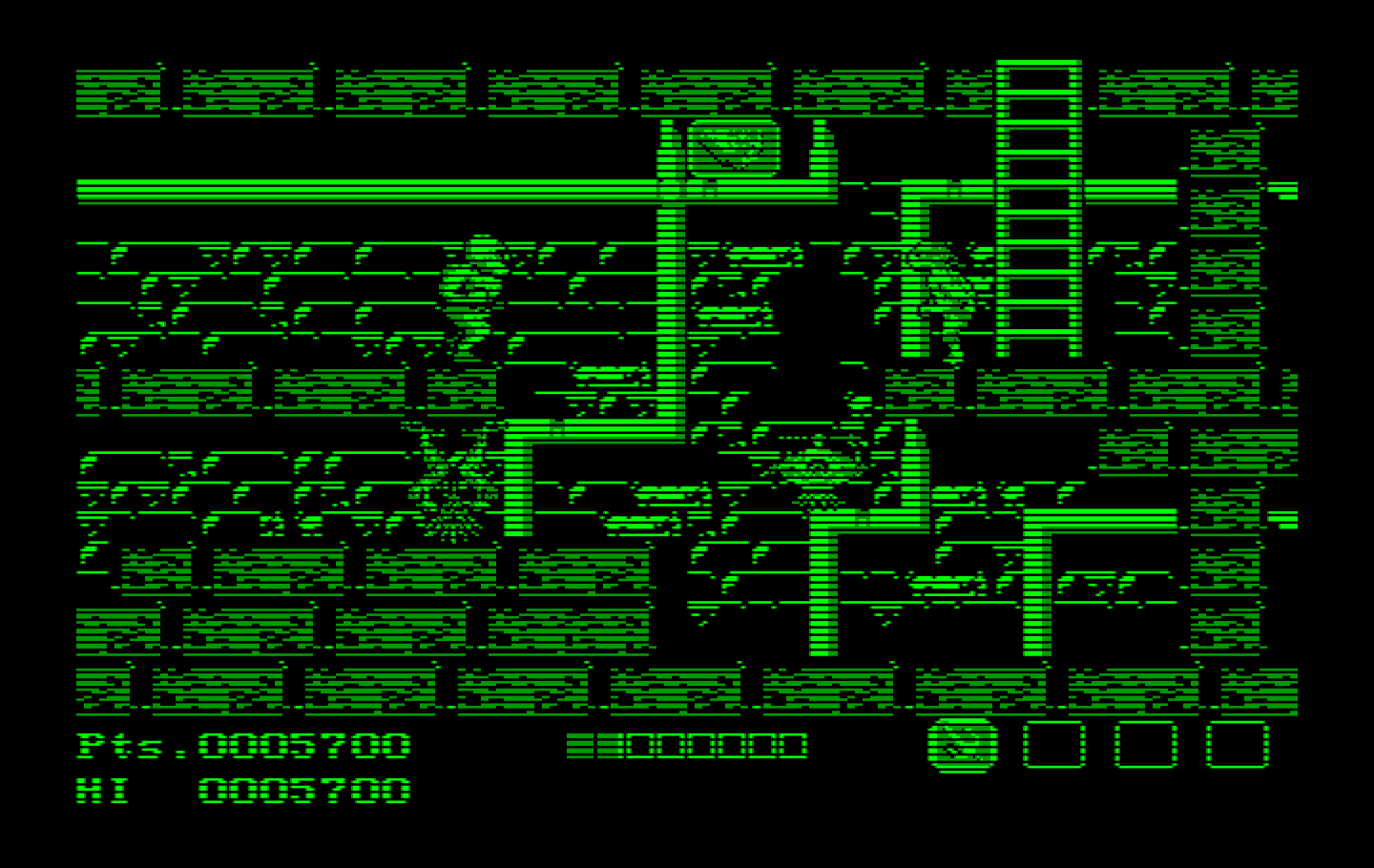 Teenage Mutant Ninja Turtles IBM PC/Compatibles Screenshot: Pick up the pizza slice to restore some energy.