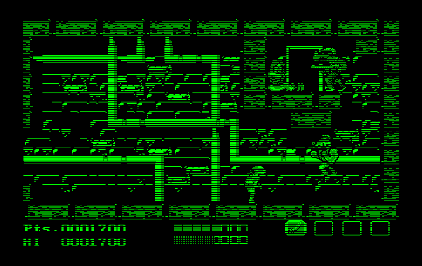 Teenage Mutant Ninja Turtles IBM PC/Compatibles Screenshot: This jumping guy is quick, so be careful!