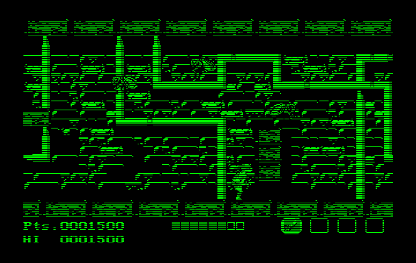 Teenage Mutant Ninja Turtles IBM PC/Compatibles Screenshot: Avoid all of those flying things!