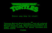 Teenage Mutant Ninja Turtles for IBM PC/Compatibles - Title screen (U.S. version).
