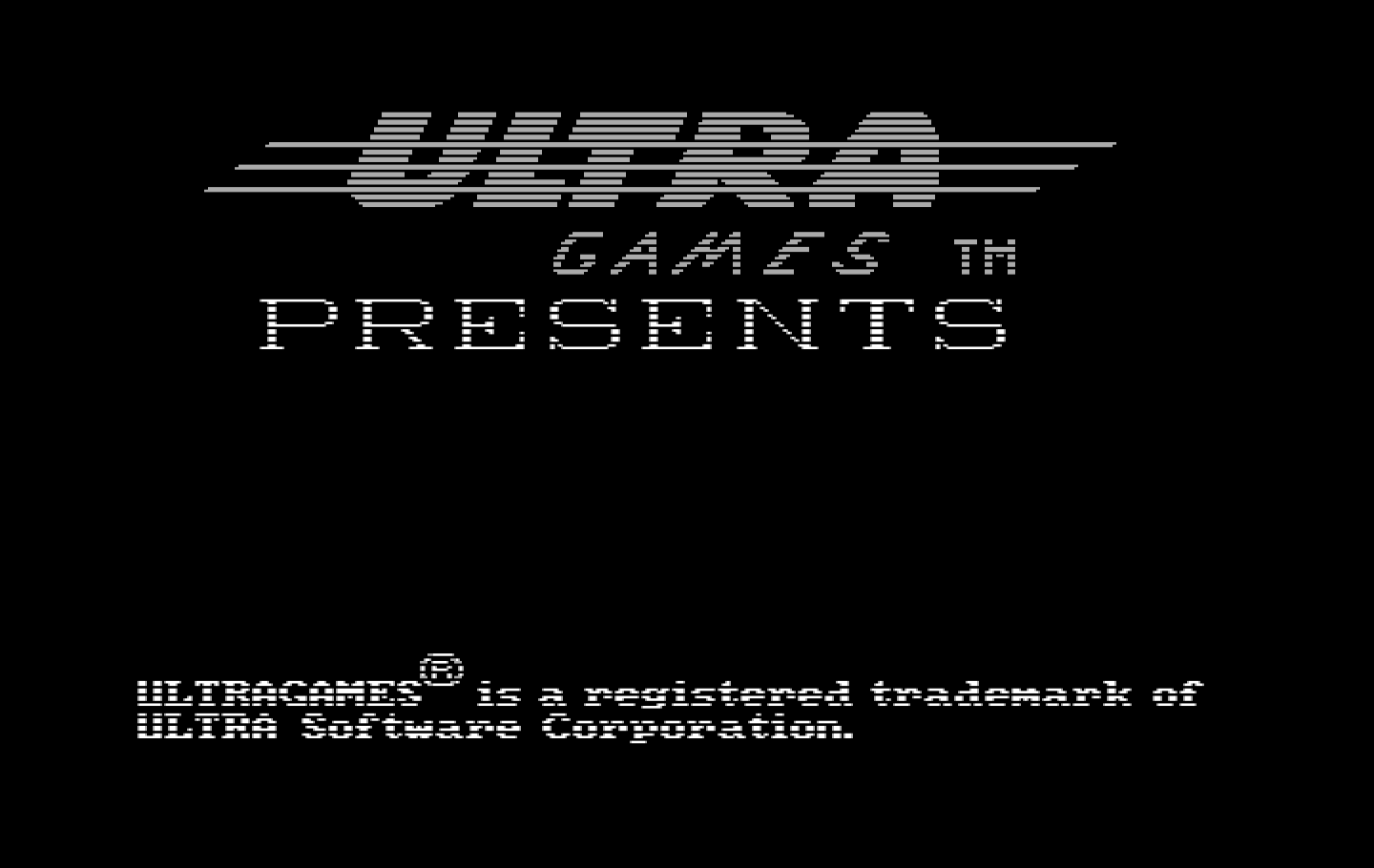 Teenage Mutant Ninja Turtles IBM PC/Compatibles Screenshot: Ultra Games presents... (U.S. version).