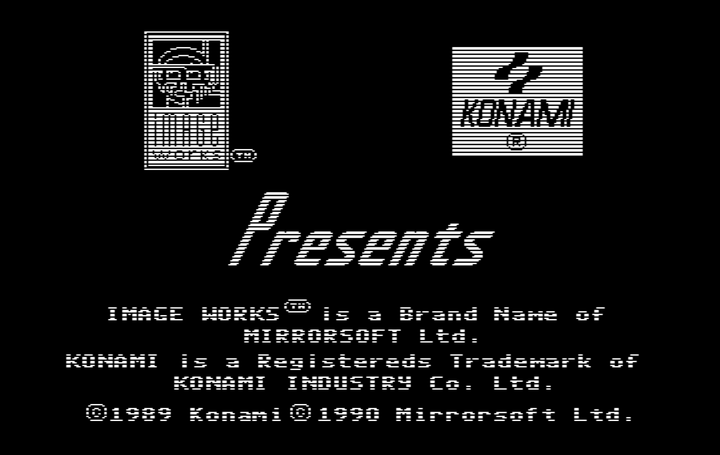 Teenage Mutant Ninja Turtles IBM PC/Compatibles Screenshot: Image Works presents...(European version).