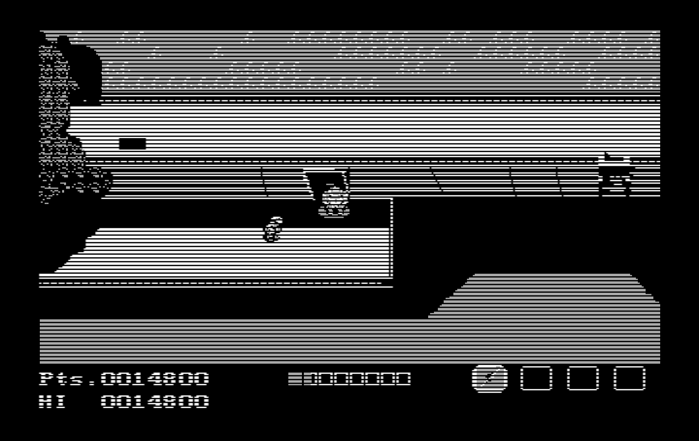 Teenage Mutant Ninja Turtles IBM PC/Compatibles Screenshot: Starting the second level.