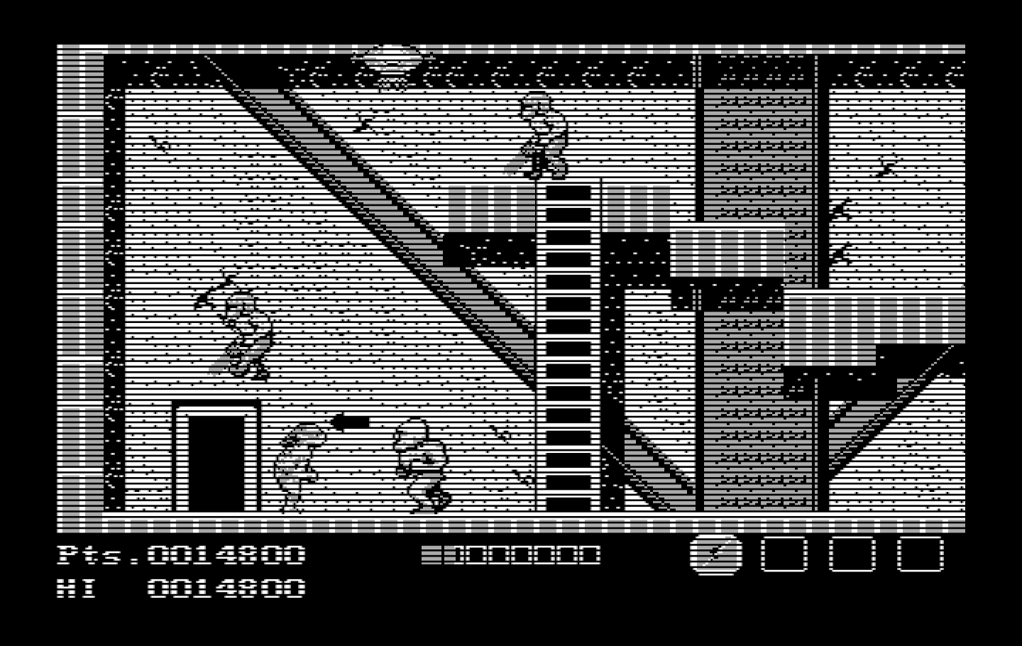 Teenage Mutant Ninja Turtles IBM PC/Compatibles Screenshot: Lots of bad guys appear quick here!